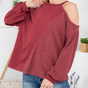 Burgundy top